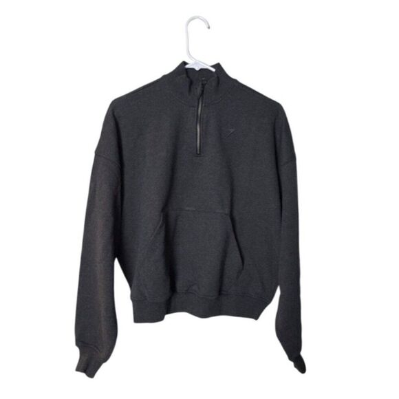 Gymshark S Gray Half-Zip Pullover Sweatshirt Small - Picture 1 of 6